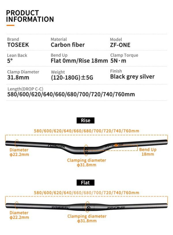 Ghi đông Full Carbon TOSEEK ZF ONE