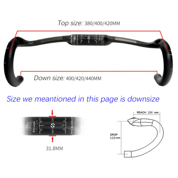 Ghi đông Full Carbon TOSEEK - Màu xám