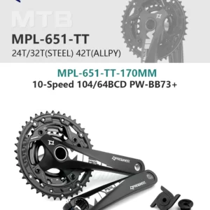 Giò dĩa xe đạp PROWHEEL MPL-651-TT-N - 42-32-24T - 170MM