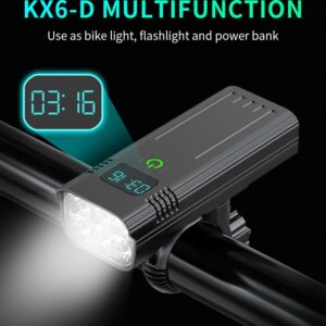 Đèn pha xe đạp pin sạc siêu sáng Natfire KX6-D