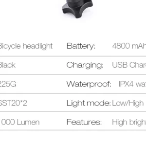 Đèn pha xe đạp pin sạc GIYO-1000 Lumen