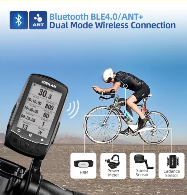 Đồng hồ xe đạp định vị GPS MEILAN M1