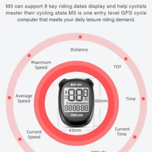 Đồng hồ xe đạp định vị GPS MEILAN M3