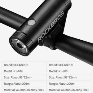 Đèn pha xe đạp pin sạc ROCKBROS-R1-400/800 Lumen