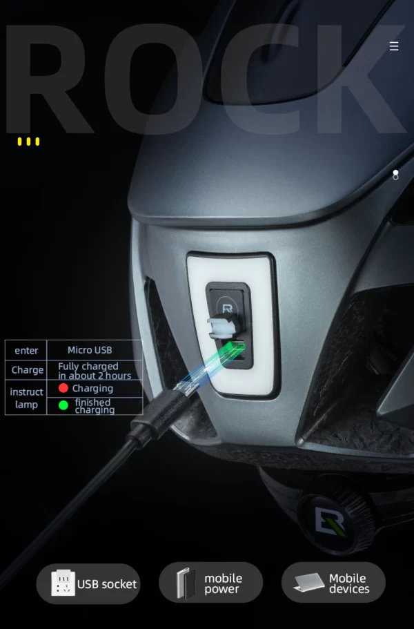 Đèn hậu pin sạc xe đạp ROCKBROS-TT30-WD