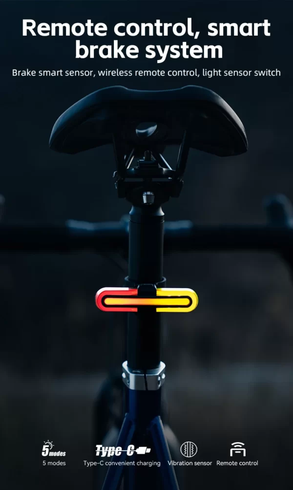 Đèn hậu xe đạp thể thao thông minh ROCKBROS REX