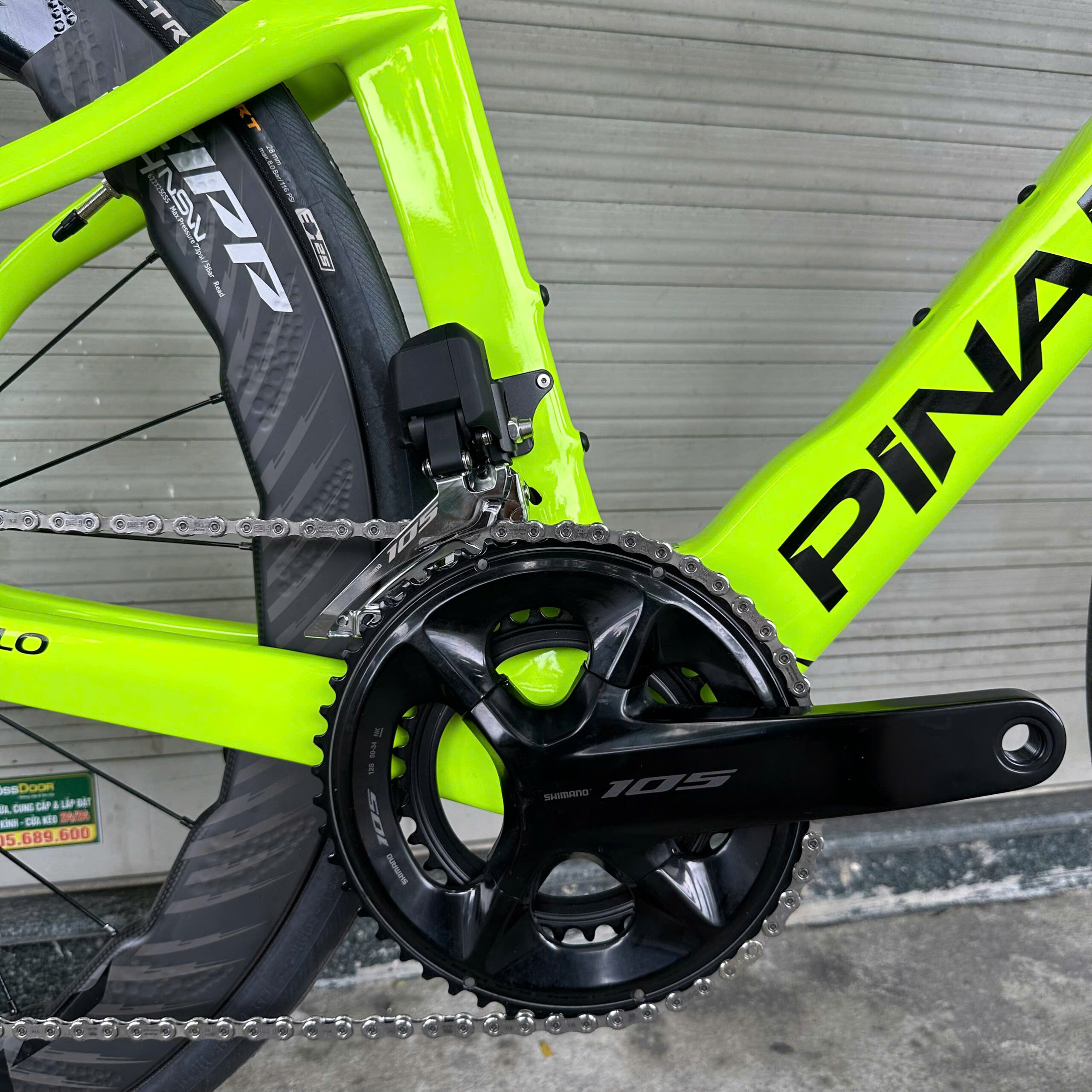 Xe đạp lắp ráp Pinarello F14 Xanh lá non